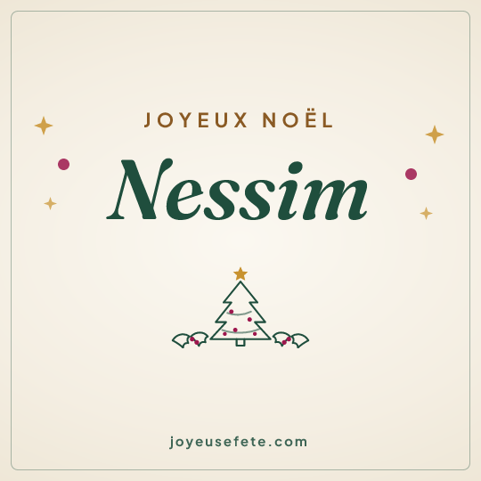 Image carrée « Joyeux Noël Nessim » pour WhatsApp