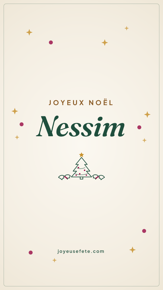 Image « Joyeux Noël Nessim » au format story