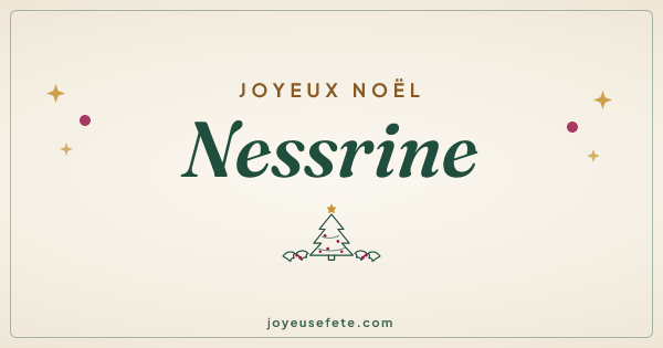 Image « Joyeux Noël Nessrine » au format large