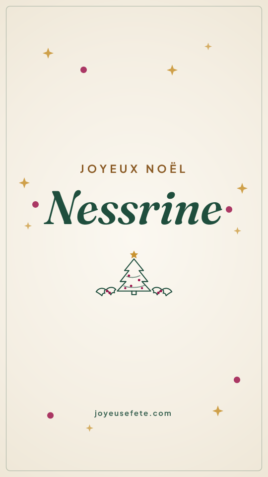 Image « Joyeux Noël Nessrine » au format story
