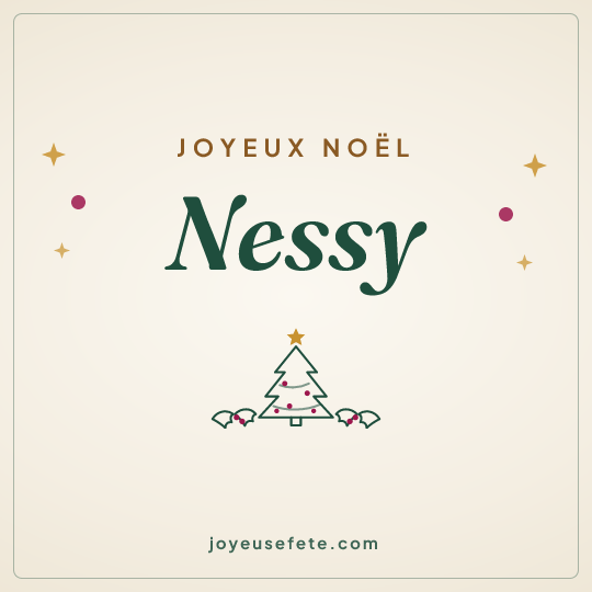 Image carrée « Joyeux Noël Nessy » pour WhatsApp