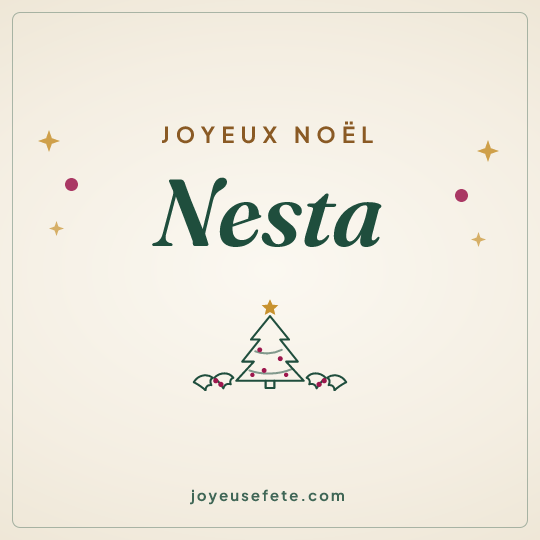 Image carrée « Joyeux Noël Nesta » pour WhatsApp