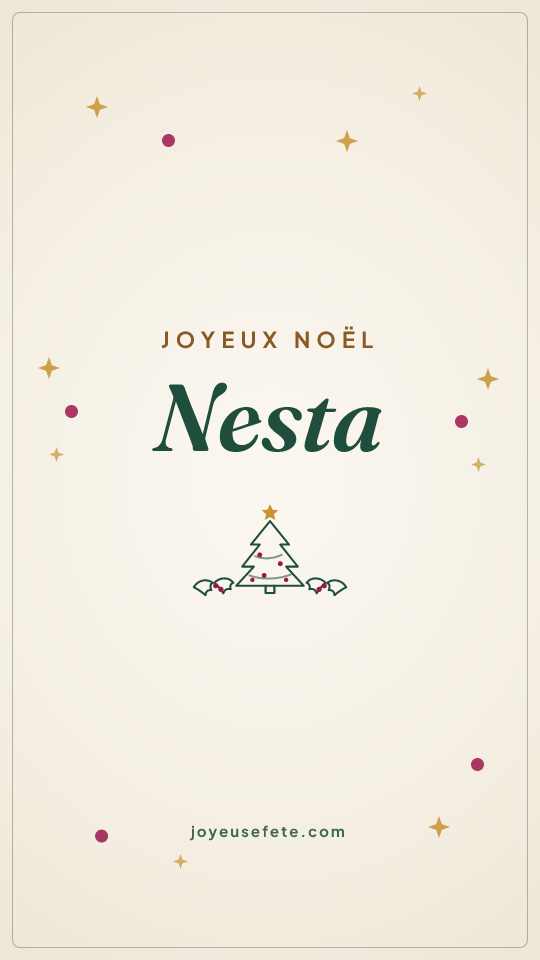 Image « Joyeux Noël Nesta » au format story