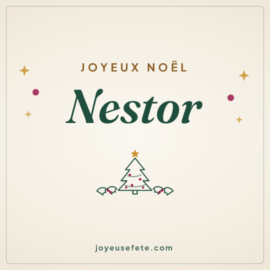 Image carrée « Joyeux Noël Nestor » pour WhatsApp