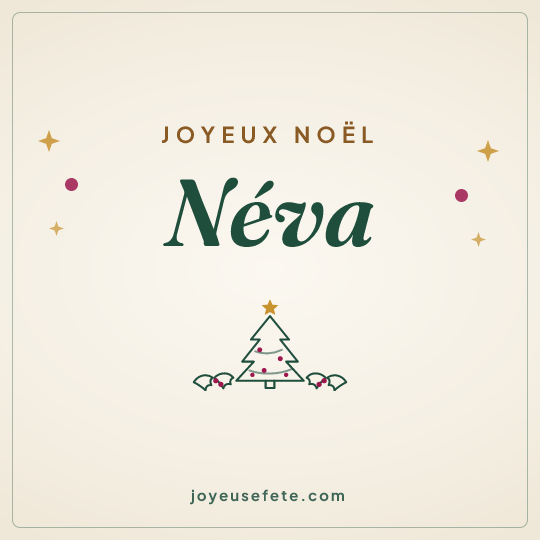 Image carrée « Joyeux Noël Néva » pour WhatsApp