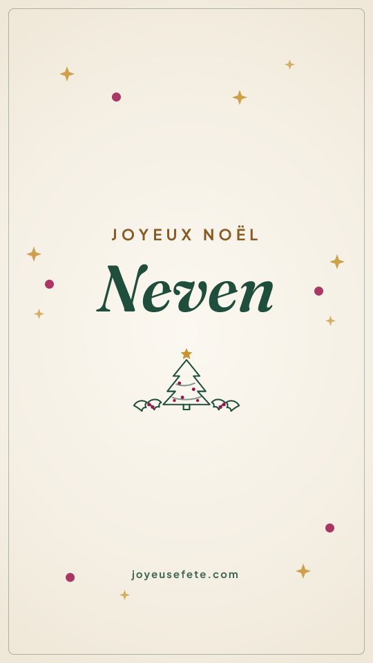 Image « Joyeux Noël Neven » au format story