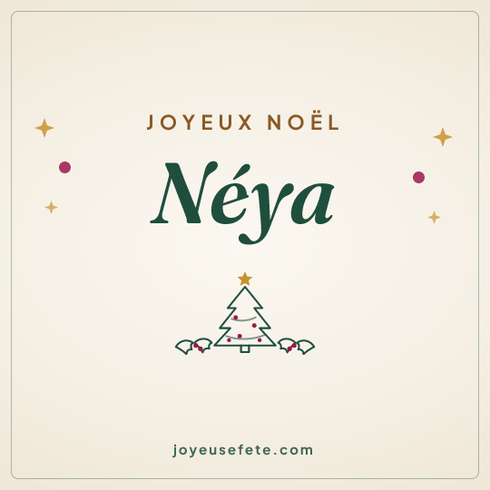 Image carrée « Joyeux Noël Néya » pour WhatsApp
