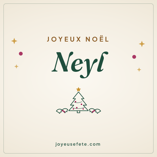 Image carrée « Joyeux Noël Neyl » pour WhatsApp
