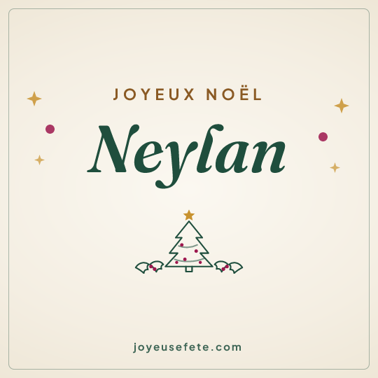 Image carrée « Joyeux Noël Neylan » pour WhatsApp