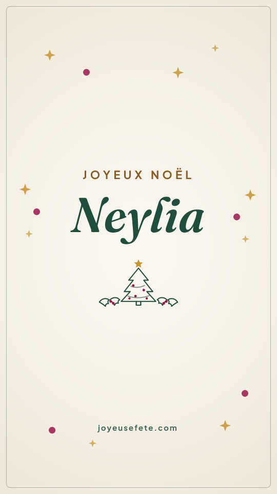 Image « Joyeux Noël Neylia » au format story