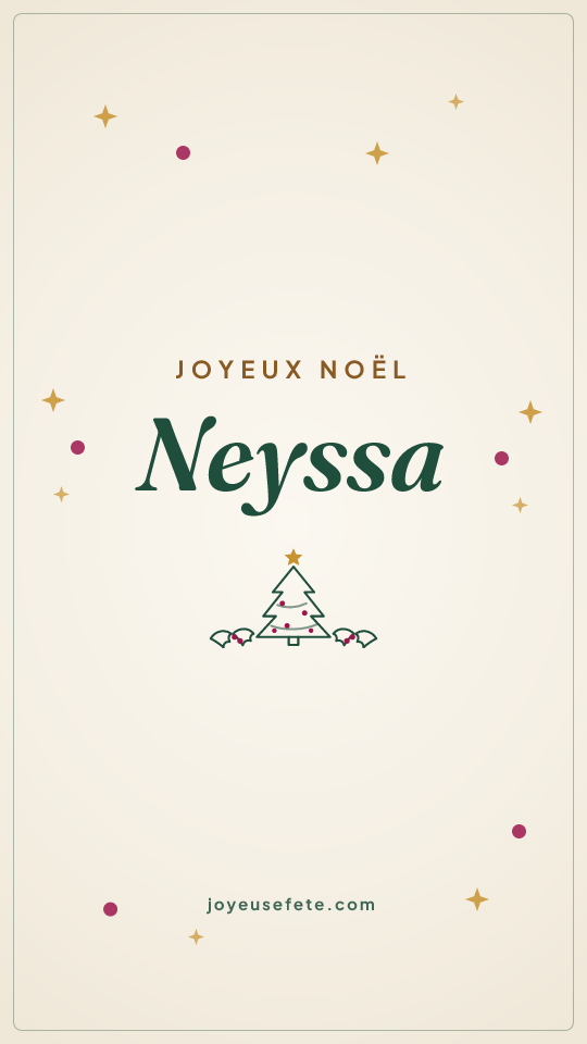 Image « Joyeux Noël Neyssa » au format story