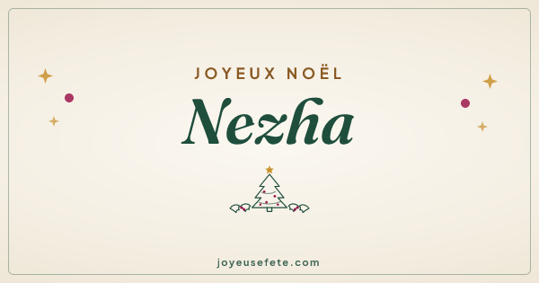 Image « Joyeux Noël Nezha » au format large