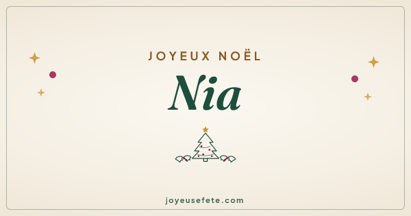 Image « Joyeux Noël Nia » au format large