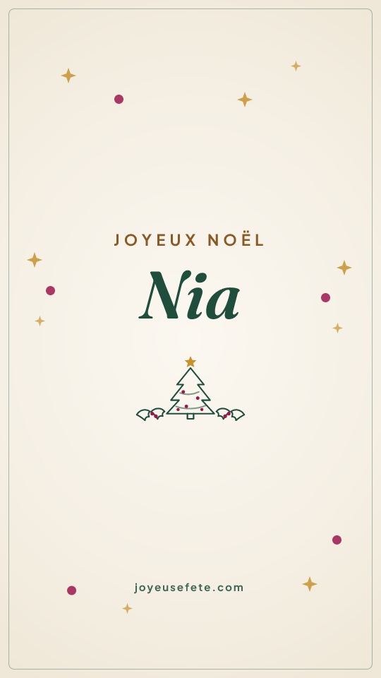 Image « Joyeux Noël Nia » au format story