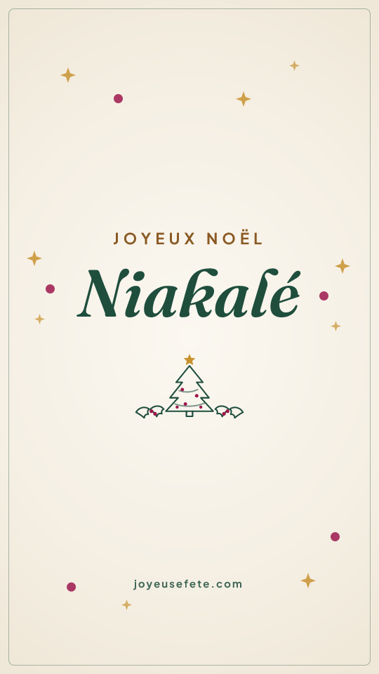 Image « Joyeux Noël Niakalé » au format story