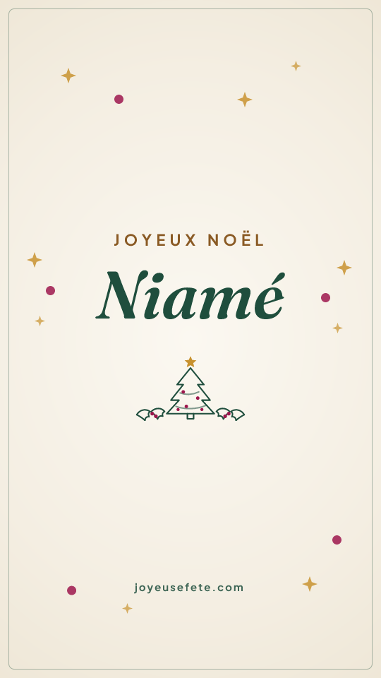 Image « Joyeux Noël Niamé » au format story
