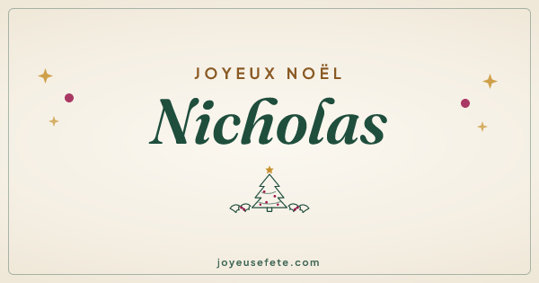 Image « Joyeux Noël Nicholas » au format large