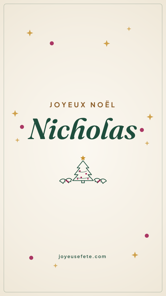 Image « Joyeux Noël Nicholas » au format story