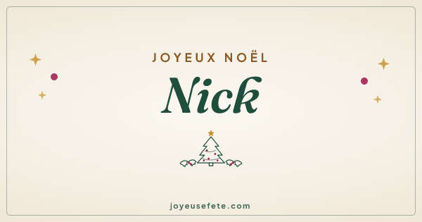Image « Joyeux Noël Nick » au format large