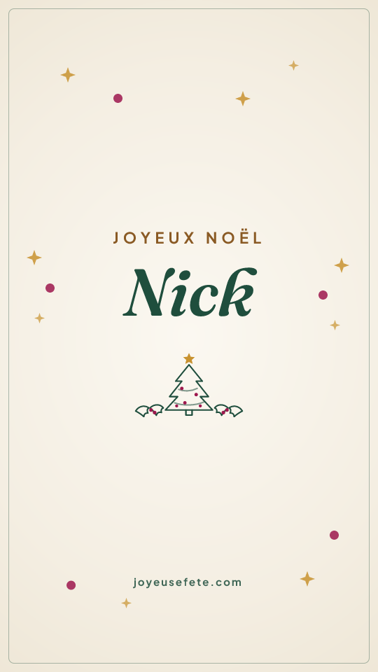 Image « Joyeux Noël Nick » au format story
