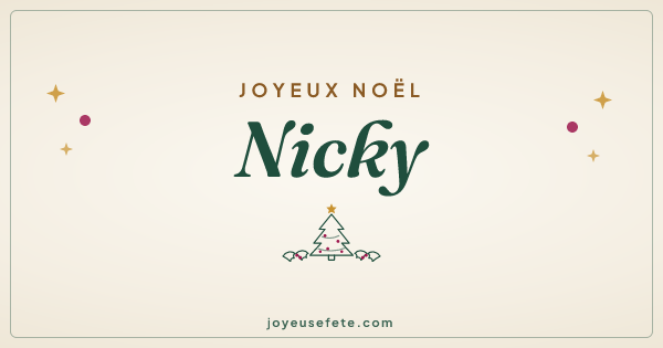 Image « Joyeux Noël Nicky » au format large