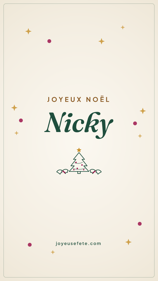 Image « Joyeux Noël Nicky » au format story