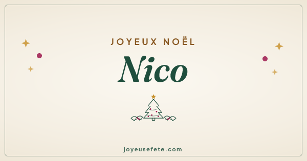 Image « Joyeux Noël Nico » au format large