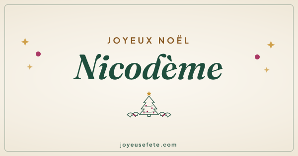 Image « Joyeux Noël Nicodème » au format large