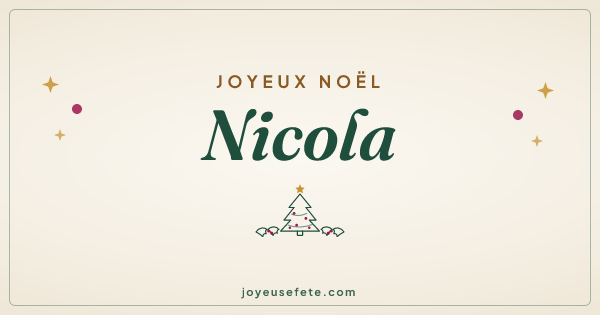 Image « Joyeux Noël Nicola » au format large