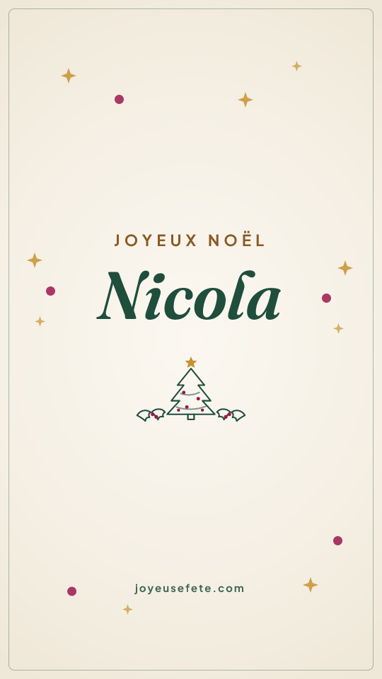 Image « Joyeux Noël Nicola » au format story