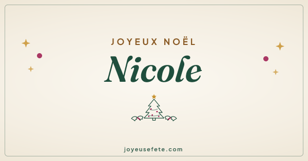 Image « Joyeux Noël Nicole » au format large