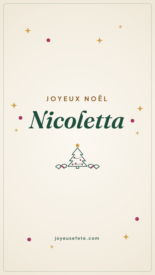 Image « Joyeux Noël Nicoletta » au format story