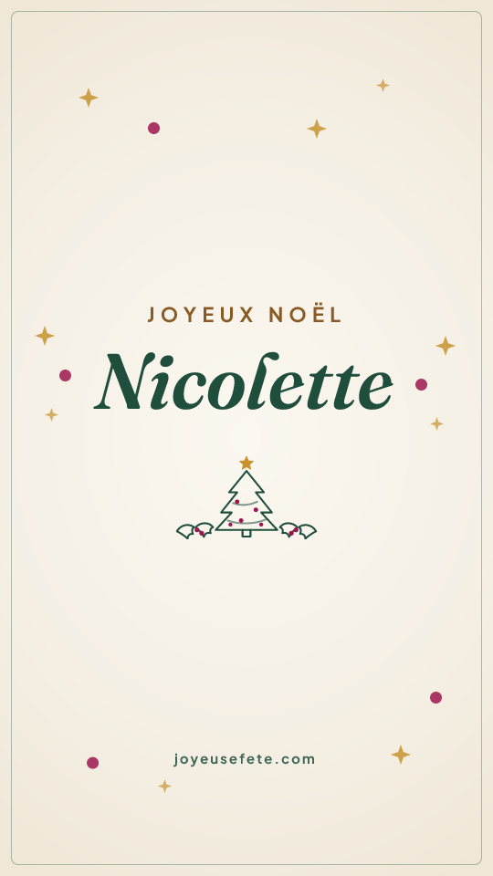 Image « Joyeux Noël Nicolette » au format story
