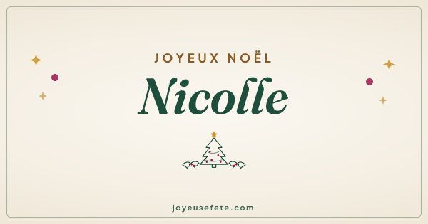 Image « Joyeux Noël Nicolle » au format large