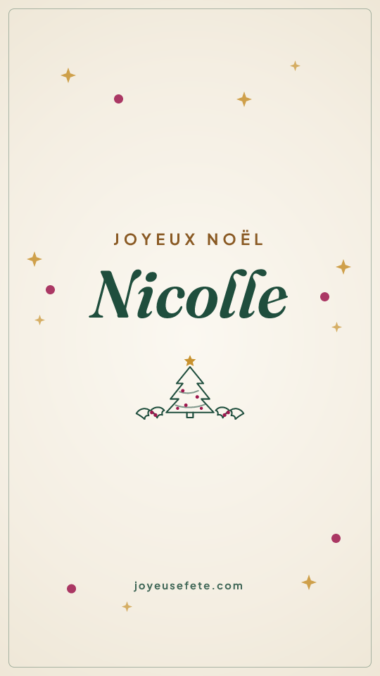 Image « Joyeux Noël Nicolle » au format story