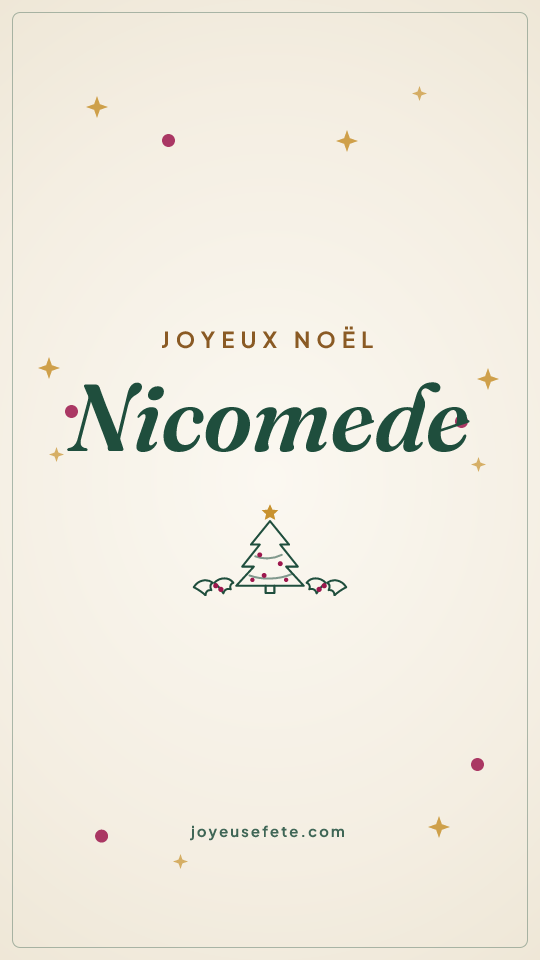 Image « Joyeux Noël Nicomede » au format story