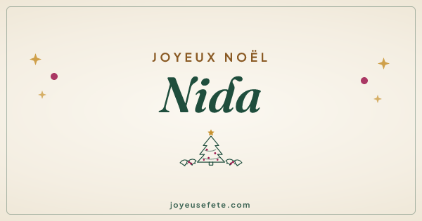 Image « Joyeux Noël Nida » au format large