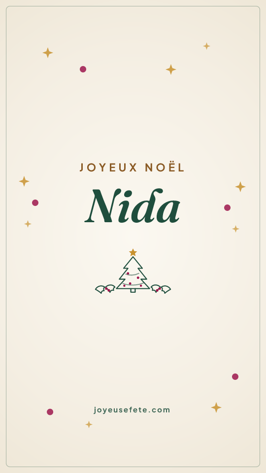 Image « Joyeux Noël Nida » au format story
