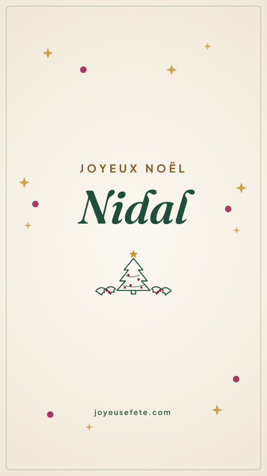 Image « Joyeux Noël Nidal » au format story