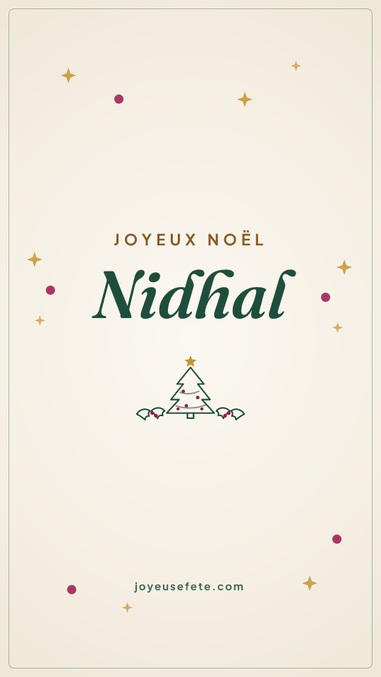 Image « Joyeux Noël Nidhal » au format story
