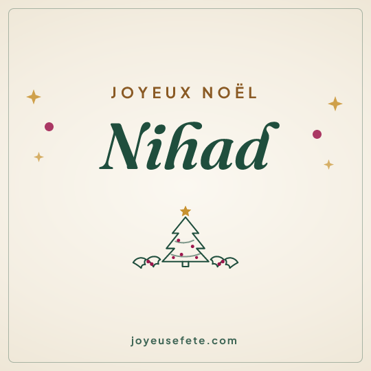 Image carrée « Joyeux Noël Nihad » pour WhatsApp