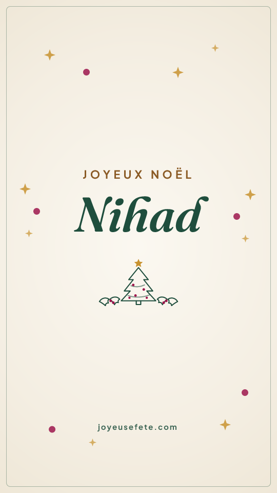 Image « Joyeux Noël Nihad » au format story