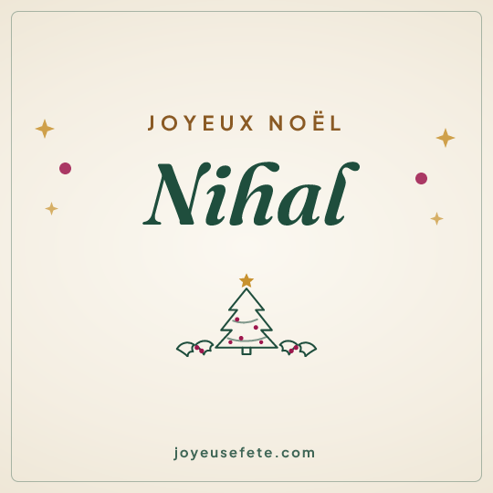 Image carrée « Joyeux Noël Nihal » pour WhatsApp
