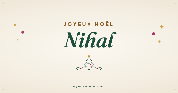 Image « Joyeux Noël Nihal » au format large