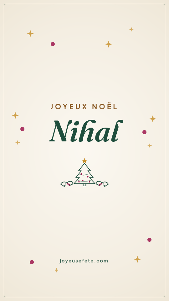 Image « Joyeux Noël Nihal » au format story
