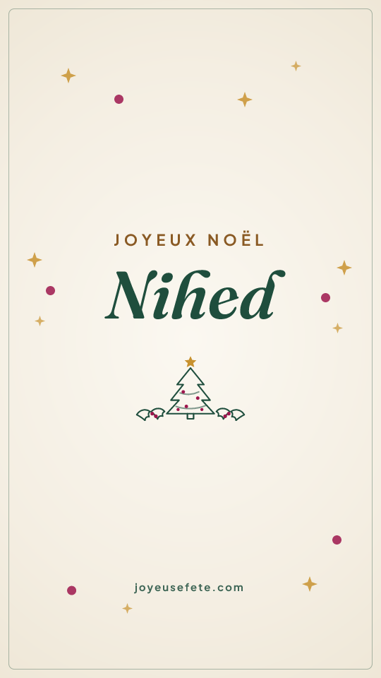 Image « Joyeux Noël Nihed » au format story