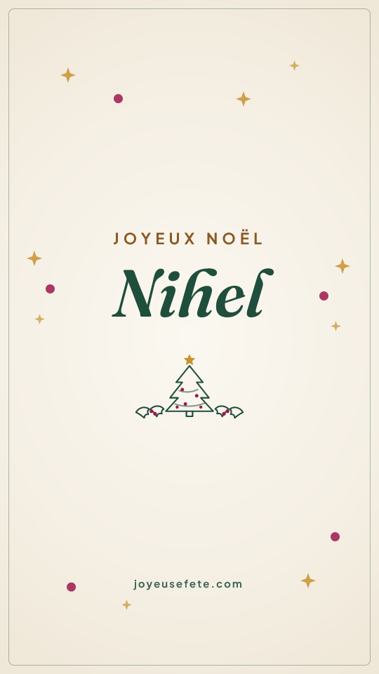 Image « Joyeux Noël Nihel » au format story
