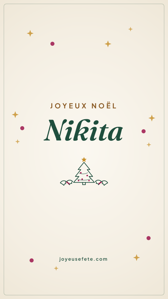Image « Joyeux Noël Nikita » au format story