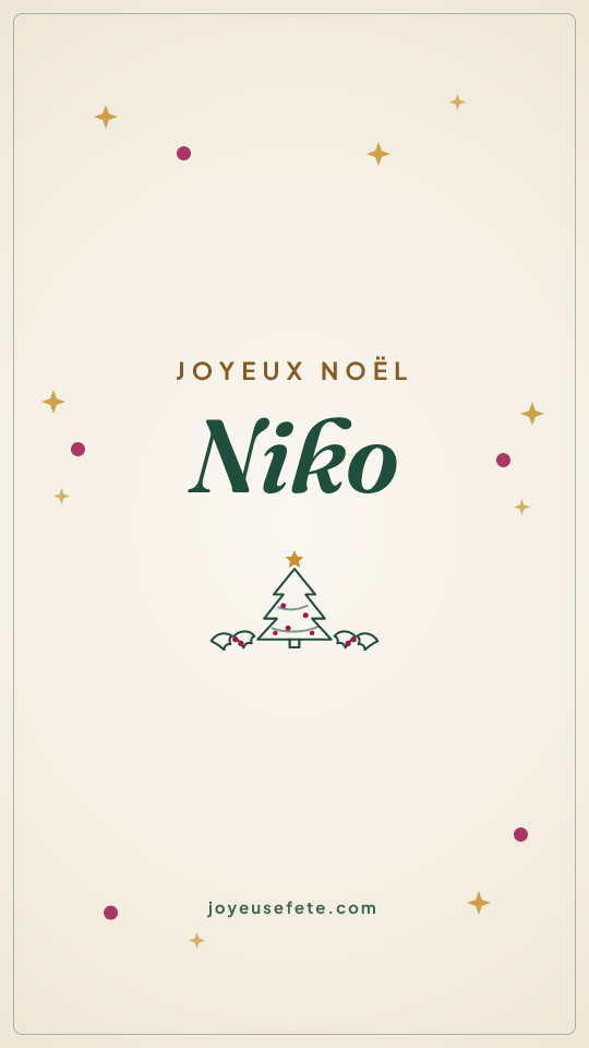 Image « Joyeux Noël Niko » au format story