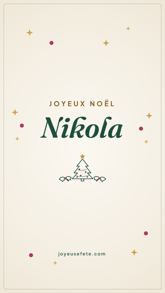 Image « Joyeux Noël Nikola » au format story